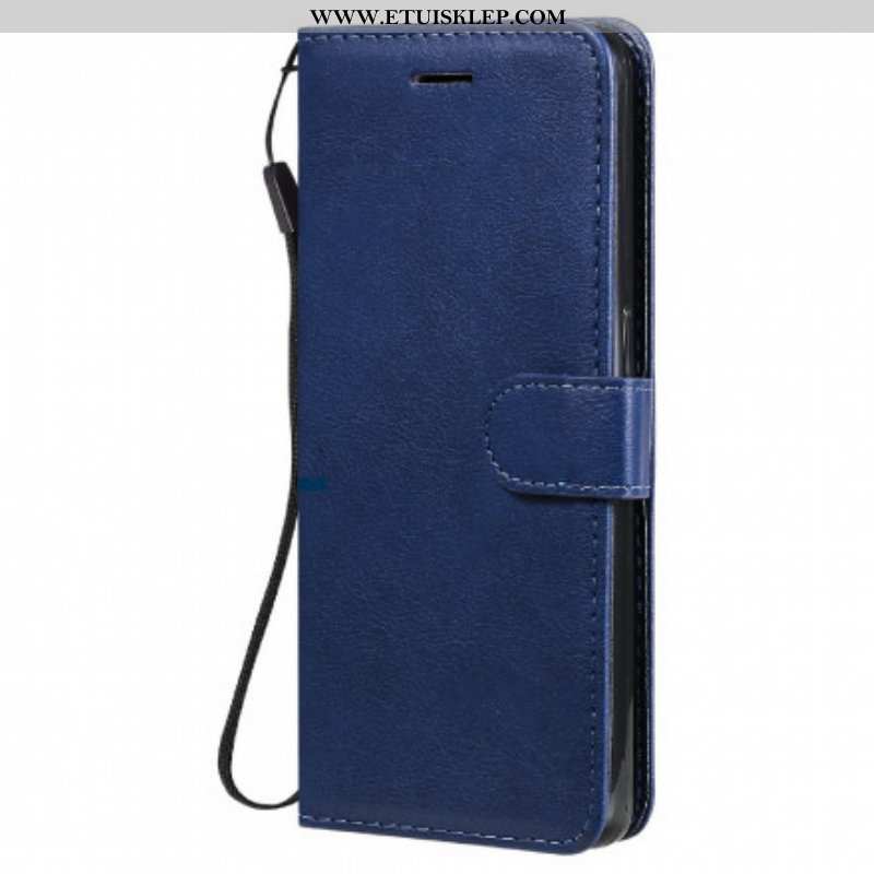 Etui Folio do Oppo Reno 6 5G z Łańcuch Solid Color Series Strappy